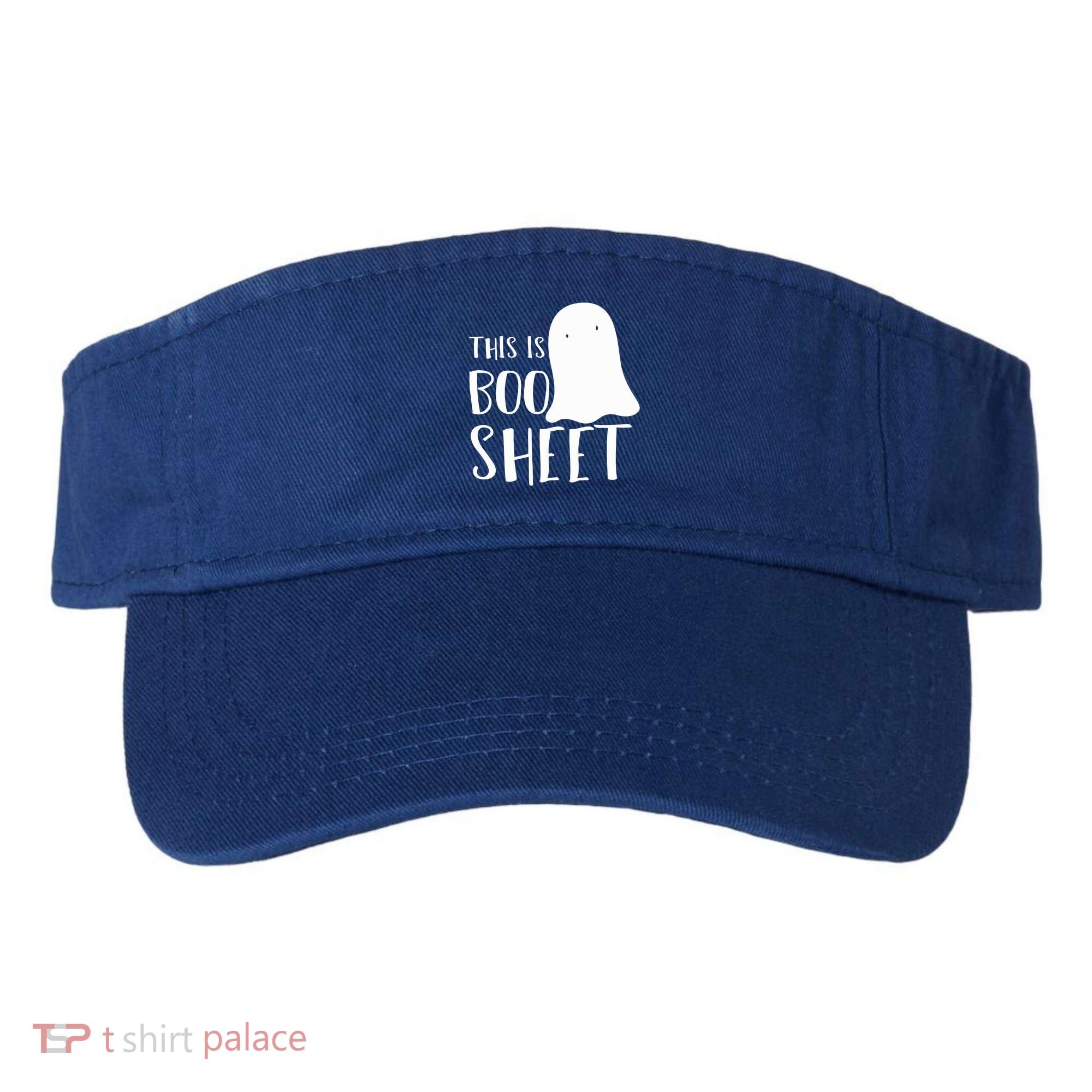 This Is Boo Sheet Ghost Retro Halloween Costume Visor