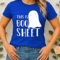 This Is Boo Sheet Ghost Retro Halloween Costume Women's T-Shirt thumb 2