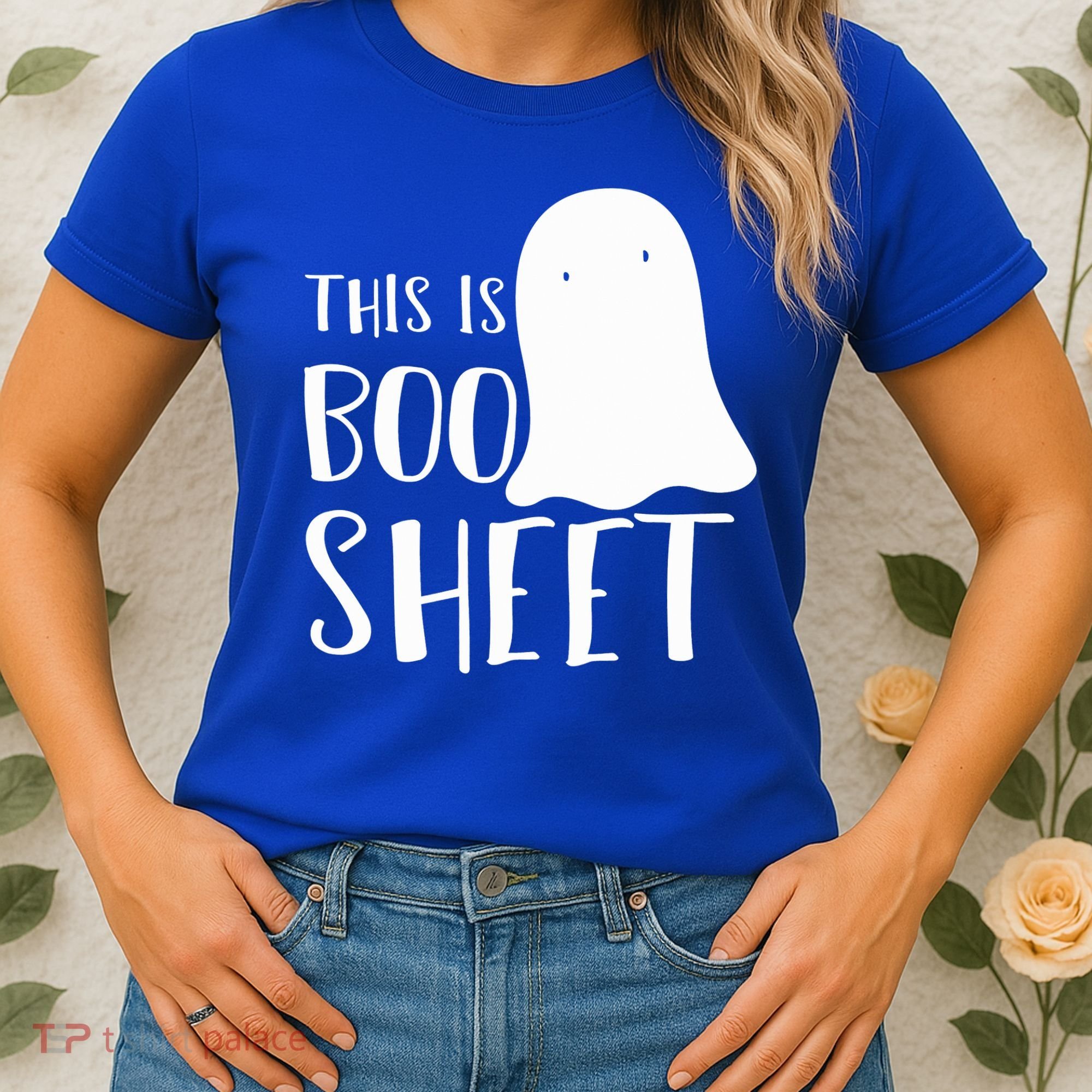 This Is Boo Sheet Ghost Retro Halloween Costume Women's T-Shirt