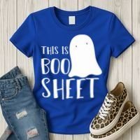 This Is Boo Sheet Ghost Retro Halloween Costume Women's T-Shirt thumb 3