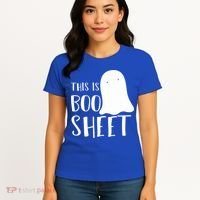 This Is Boo Sheet Ghost Retro Halloween Costume Women's T-Shirt thumb 4