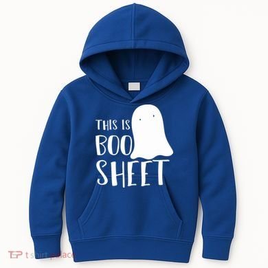 This Is Boo Sheet Ghost Retro Halloween Costume Kids Hoodie