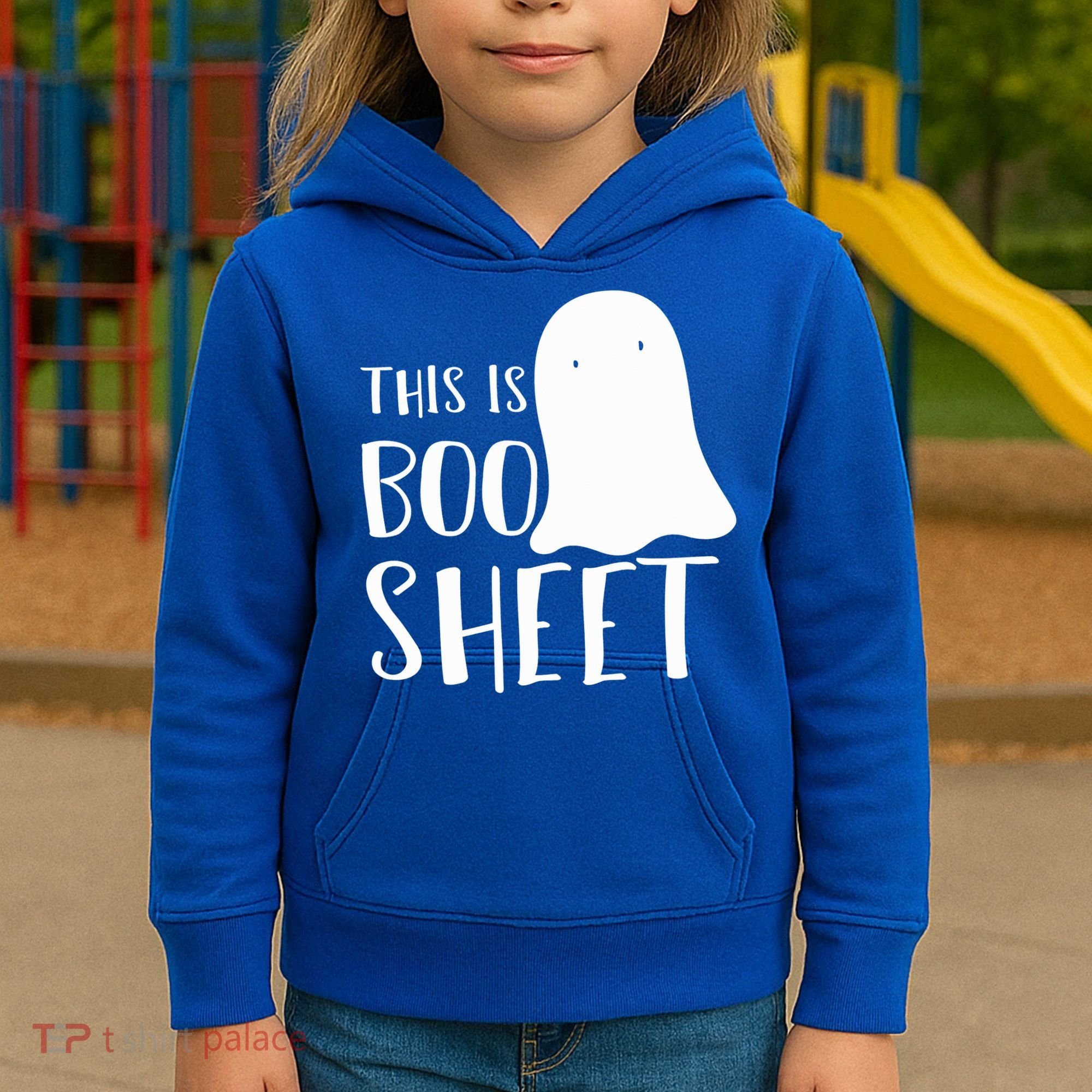 This Is Boo Sheet Ghost Retro Halloween Costume Kids Hoodie