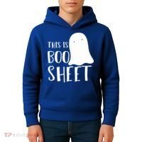 This Is Boo Sheet Ghost Retro Halloween Costume Kids Hoodie thumb 4