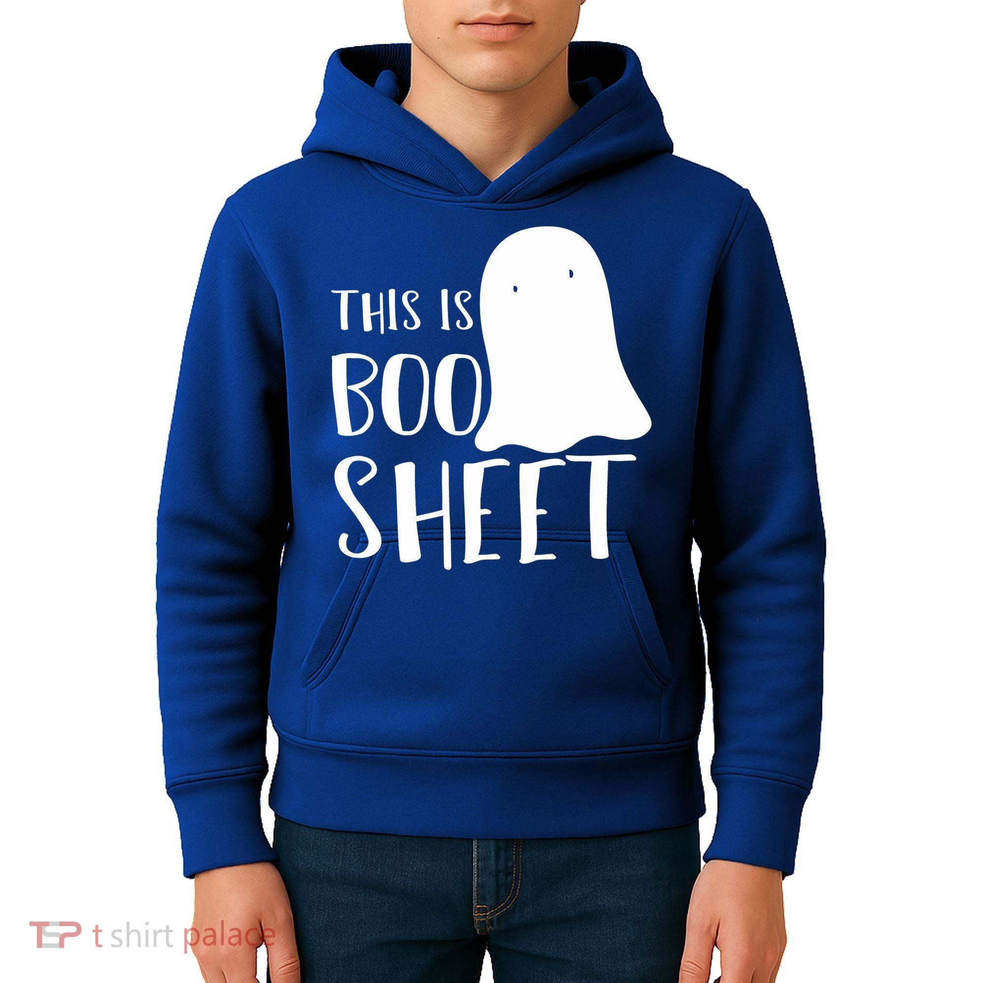 This Is Boo Sheet Ghost Retro Halloween Costume Kids Hoodie