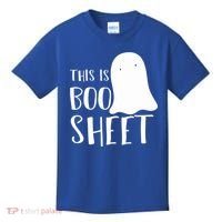 This Is Boo Sheet Ghost Retro Halloween Costume Kids T-Shirt thumb 0