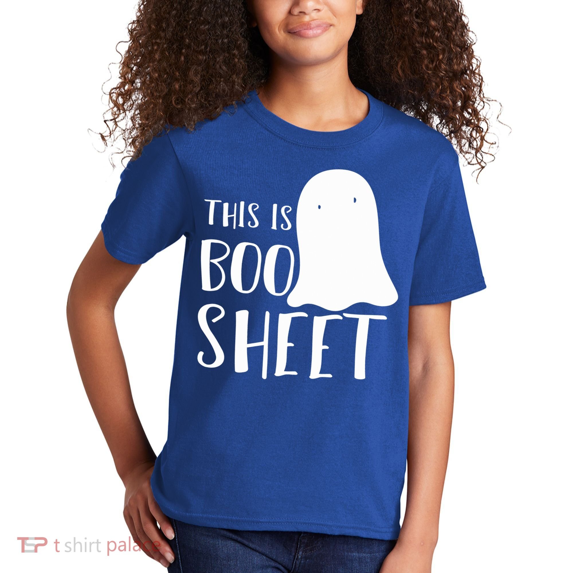 This Is Boo Sheet Ghost Retro Halloween Costume Kids T-Shirt