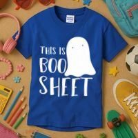 This Is Boo Sheet Ghost Retro Halloween Costume Kids T-Shirt thumb 3