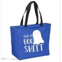 This Is Boo Sheet Ghost Retro Halloween Costume Tote Bag thumb 2