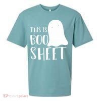 This Is Boo Sheet Ghost Retro Halloween Costume Sueded Cloud Jersey T-Shirt thumb 0