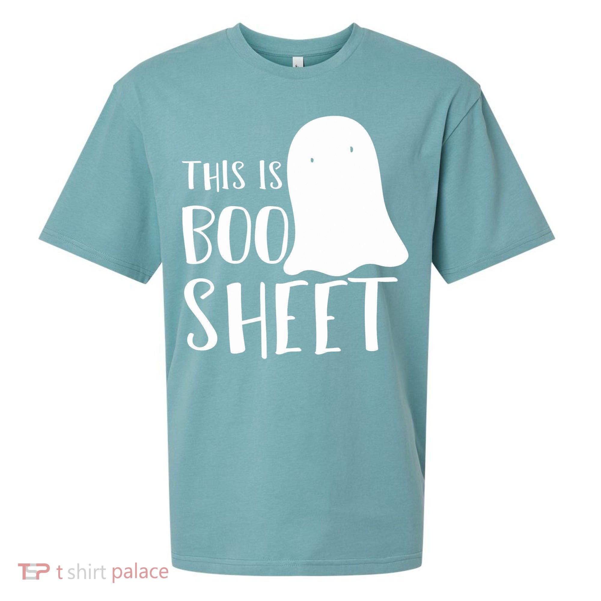 This Is Boo Sheet Ghost Retro Halloween Costume Sueded Cloud Jersey T-Shirt