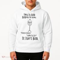 This Is Bob No Arms Knock Knock Stickman Joke Funny Hoodie thumb 2