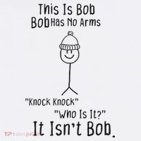 This Is Bob No Arms Knock Knock Stickman Joke Funny Sweatshirt thumb 3