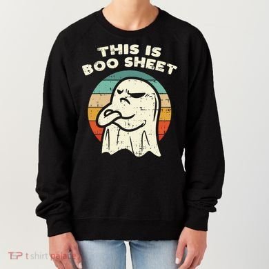 This Is Boo Sheet Ghost Retro Halloween Costume Women's Sweatshirt
