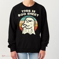 This Is Boo Sheet Ghost Retro Halloween Costume Women's Sweatshirt thumb 0
