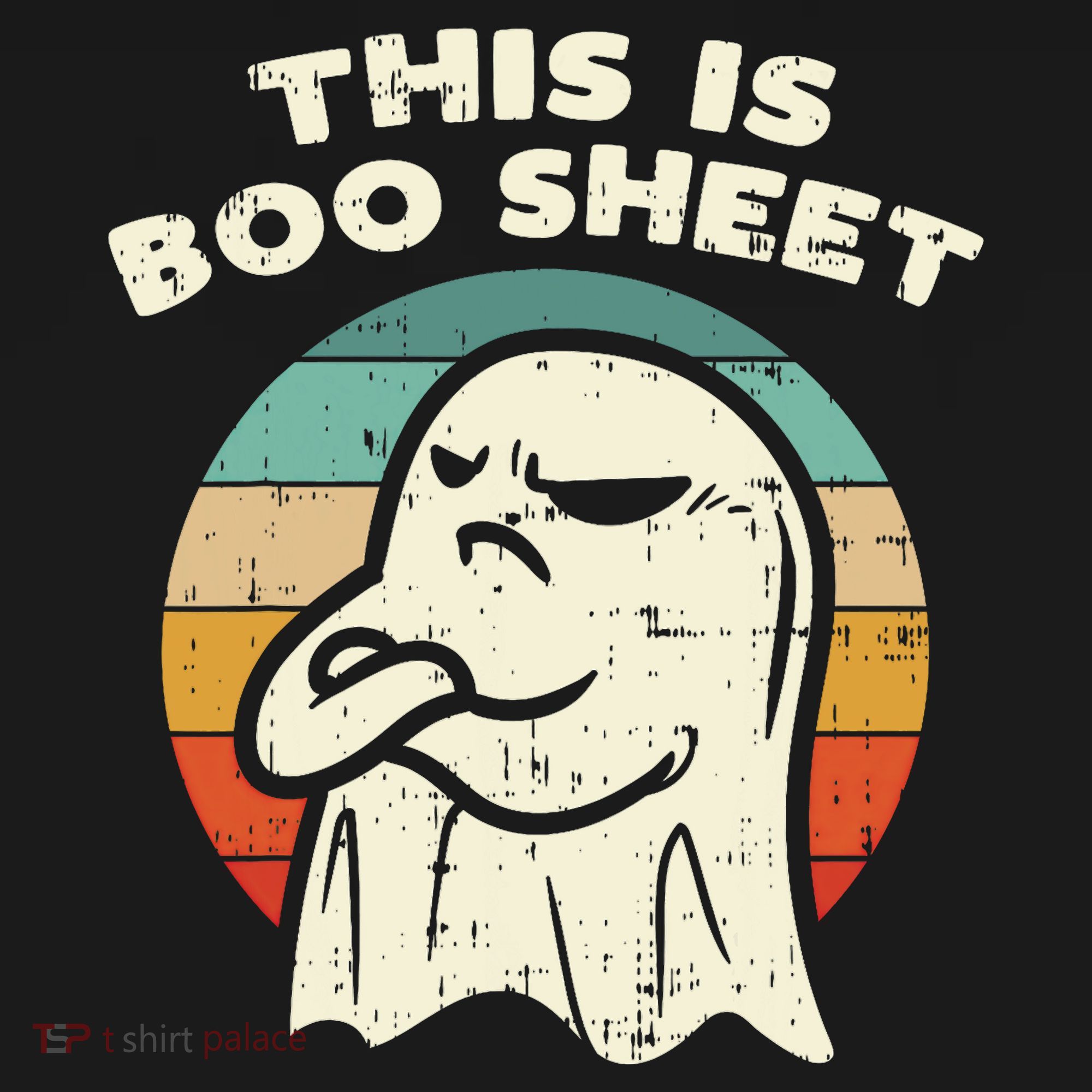 This Is Boo Sheet Ghost Retro Halloween Costume USA-Made Doggie Bandana