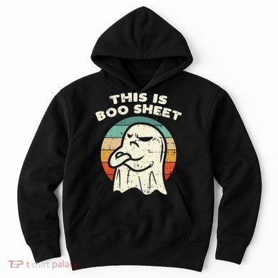 This Is Boo Sheet Ghost Retro Halloween Costume Hoodie