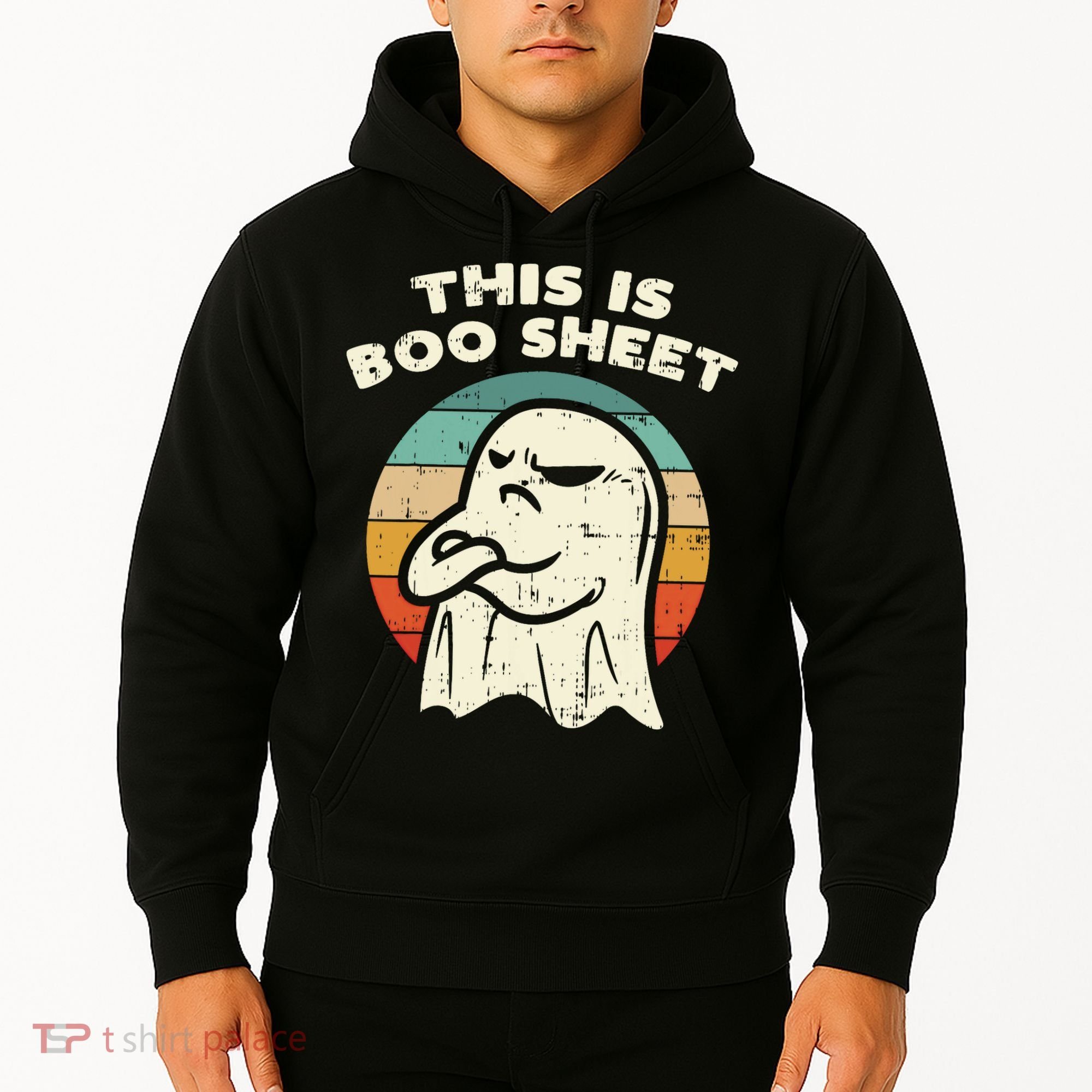 This Is Boo Sheet Ghost Retro Halloween Costume Hoodie