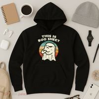 This Is Boo Sheet Ghost Retro Halloween Costume Hoodie thumb 3