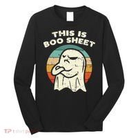 This Is Boo Sheet Ghost Retro Halloween Costume Long Sleeve Shirt thumb 0