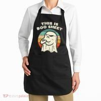 This Is Boo Sheet Ghost Retro Halloween Costume Apron thumb 2