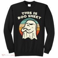 This Is Boo Sheet Ghost Retro Halloween Costume Sweatshirt thumb 0