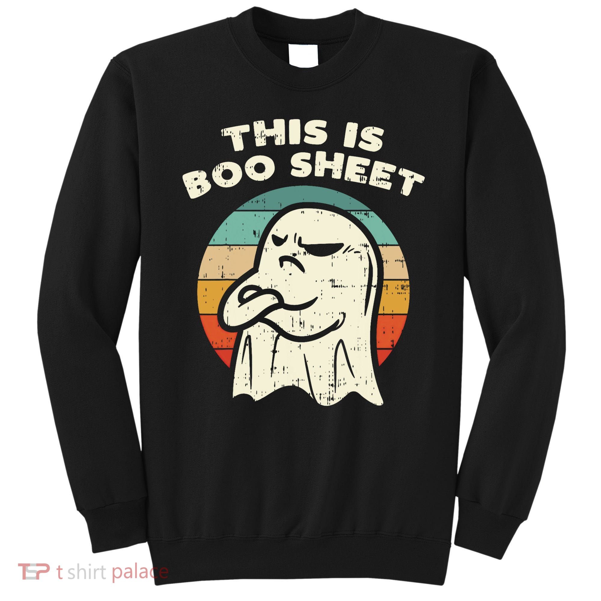 This Is Boo Sheet Ghost Retro Halloween Costume Sweatshirt
