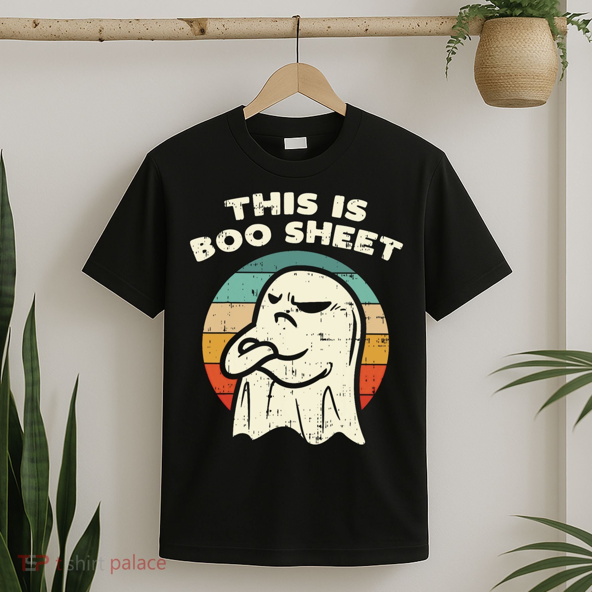 This Is Boo Sheet Ghost Retro Halloween Costume T-Shirt