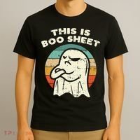 This Is Boo Sheet Ghost Retro Halloween Costume T-Shirt thumb 3
