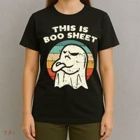 This Is Boo Sheet Ghost Retro Halloween Costume T-Shirt thumb 4