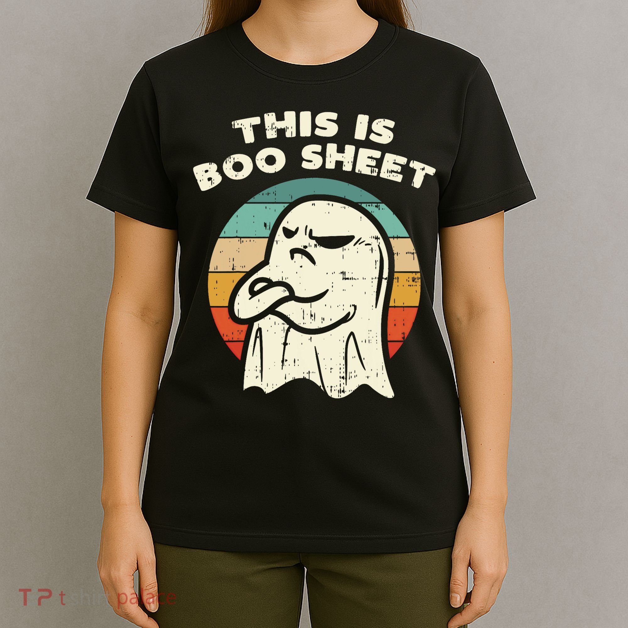 This Is Boo Sheet Ghost Retro Halloween Costume T-Shirt