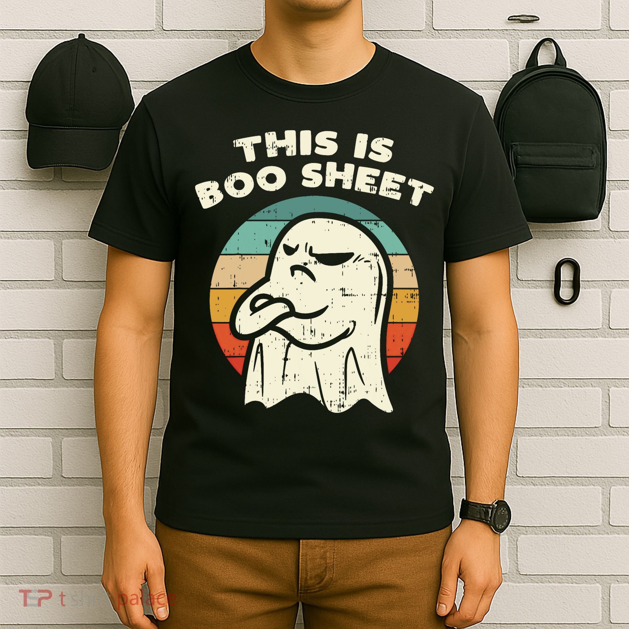 This Is Boo Sheet Ghost Retro Halloween Costume T-Shirt