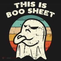 This Is Boo Sheet Ghost Retro Halloween Costume Bucket Hat thumb 4