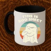 This Is Boo Sheet Ghost Retro Halloween Costume Coffee Mug thumb 2