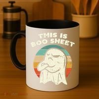 This Is Boo Sheet Ghost Retro Halloween Costume Coffee Mug thumb 4