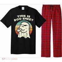 This Is Boo Sheet Ghost Retro Halloween Costume Pajama Set thumb 0