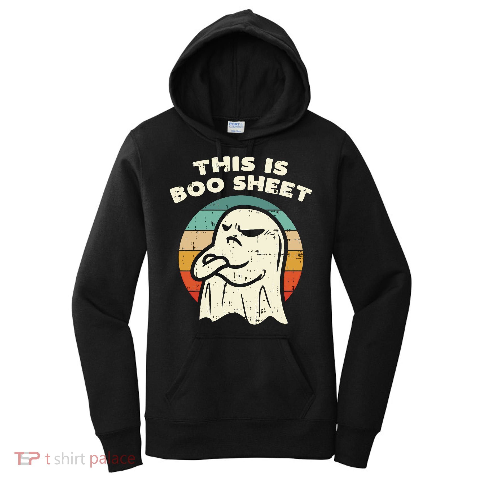 This Is Boo Sheet Ghost Retro Halloween Costume Women's Hoodie