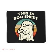 This Is Boo Sheet Ghost Retro Halloween Costume Mousepad thumb 0