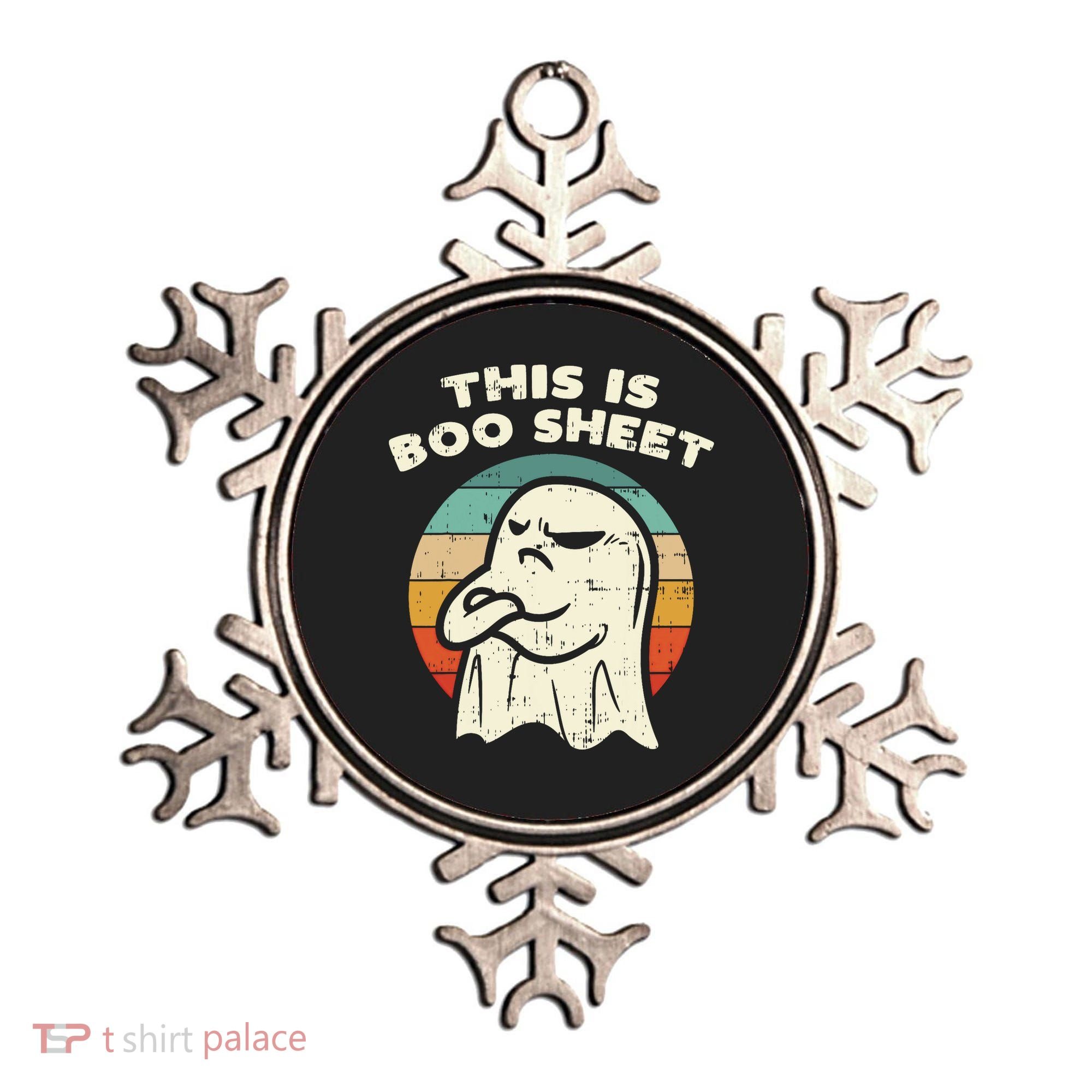 This Is Boo Sheet Ghost Retro Halloween Costume Ornament