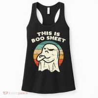 This Is Boo Sheet Ghost Retro Halloween Costume Women's Tank Top thumb 0