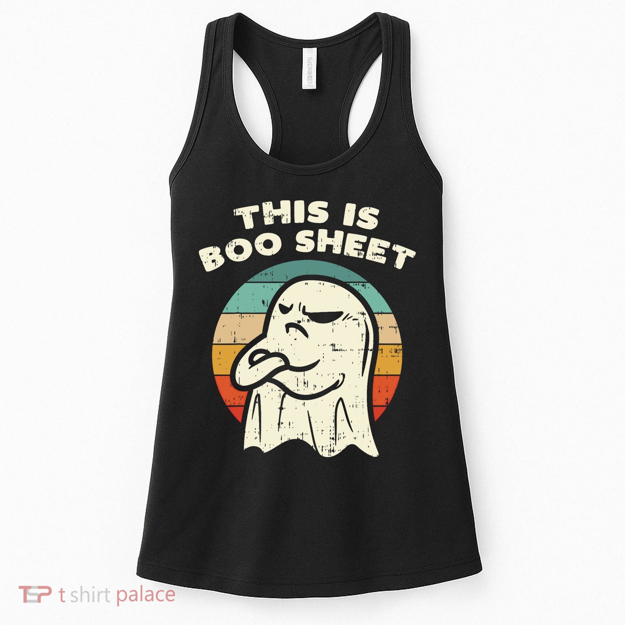 This Is Boo Sheet Ghost Retro Halloween Costume Women's Tank Top