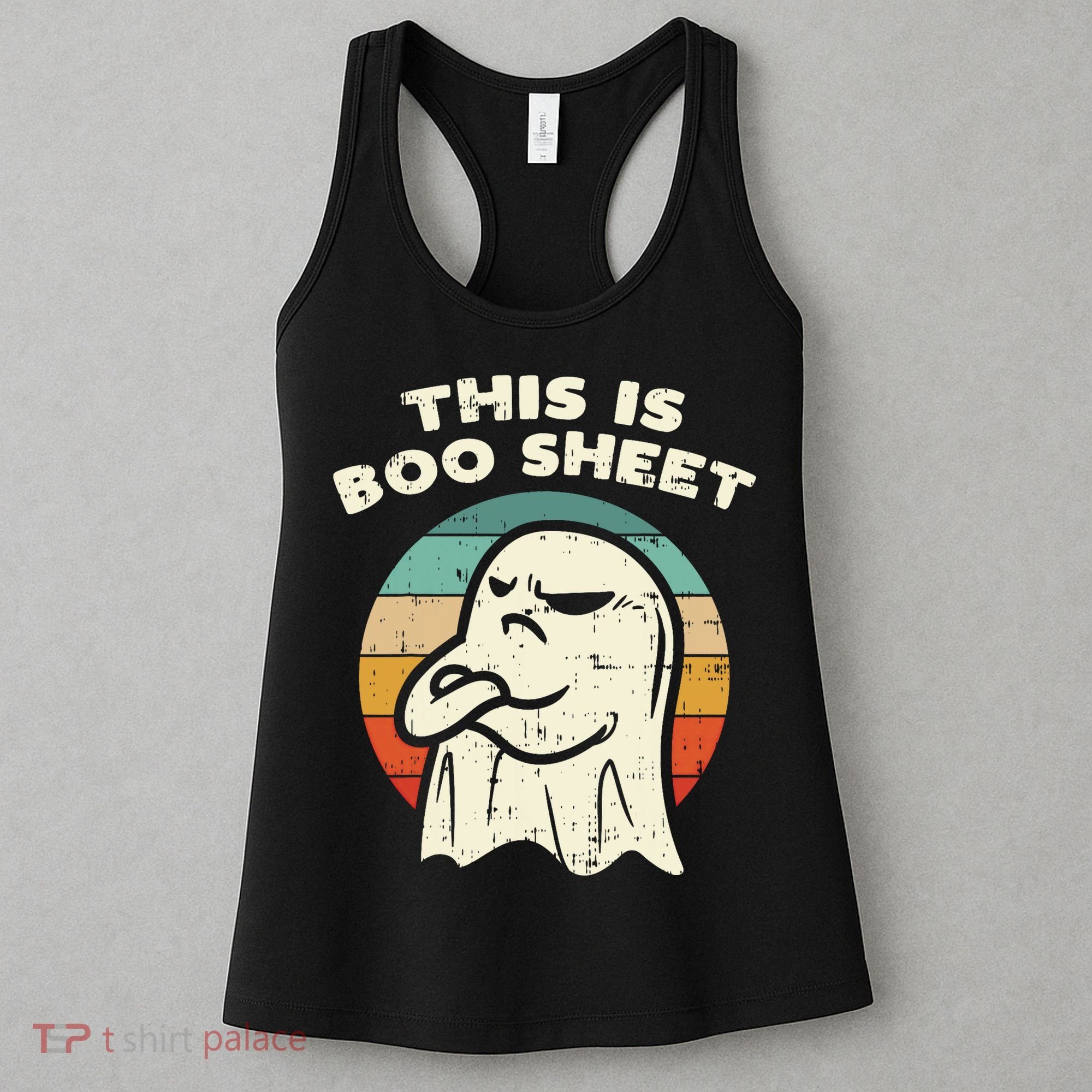 This Is Boo Sheet Ghost Retro Halloween Costume Women's Tank Top