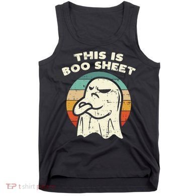 This Is Boo Sheet Ghost Retro Halloween Costume Tank Top