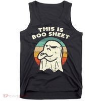 This Is Boo Sheet Ghost Retro Halloween Costume Tank Top thumb 0