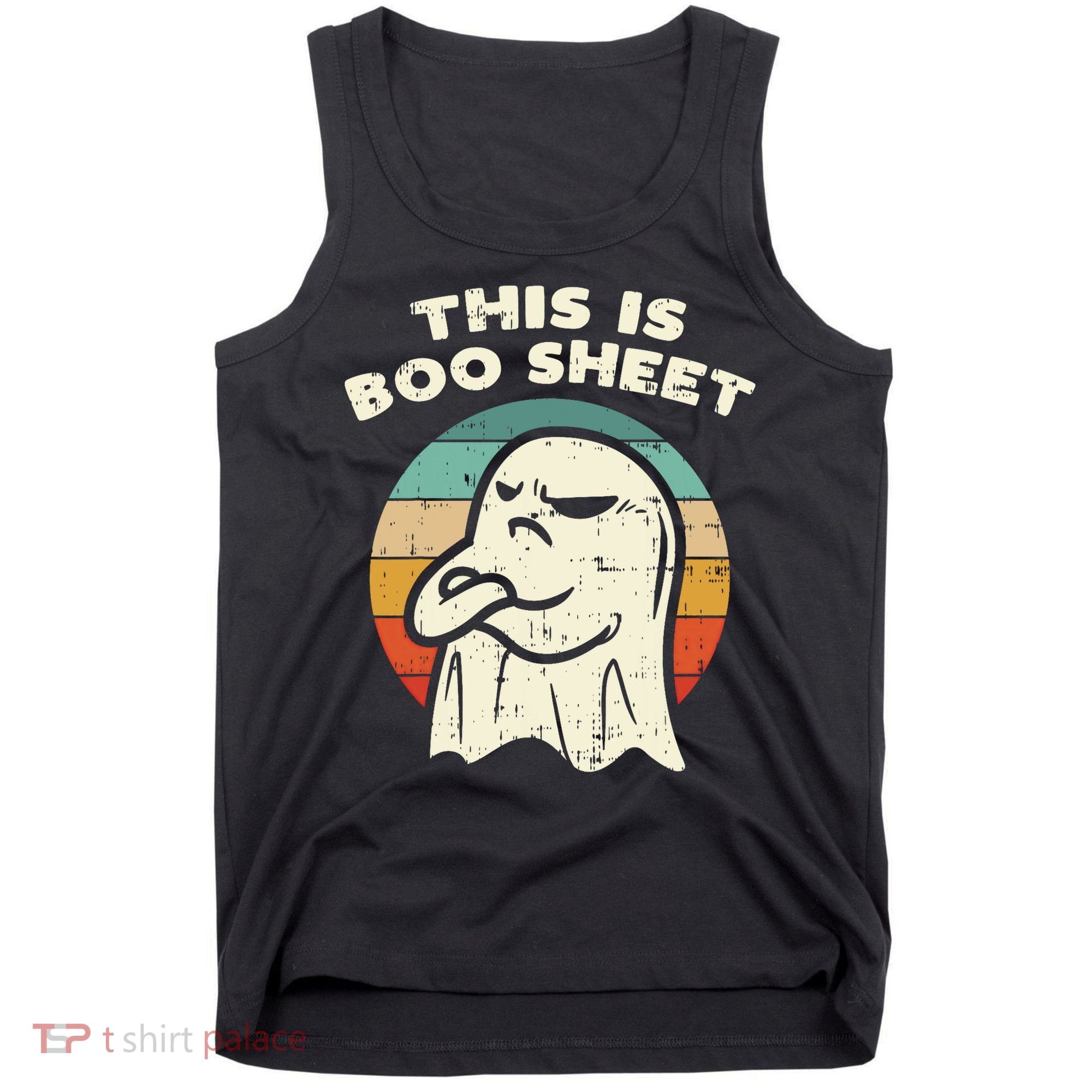 This Is Boo Sheet Ghost Retro Halloween Costume Tank Top