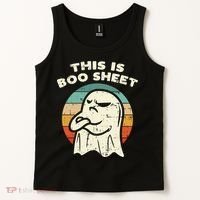 This Is Boo Sheet Ghost Retro Halloween Costume Tank Top thumb 2
