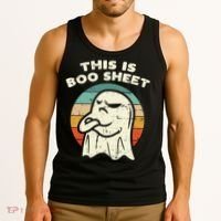 This Is Boo Sheet Ghost Retro Halloween Costume Tank Top thumb 3