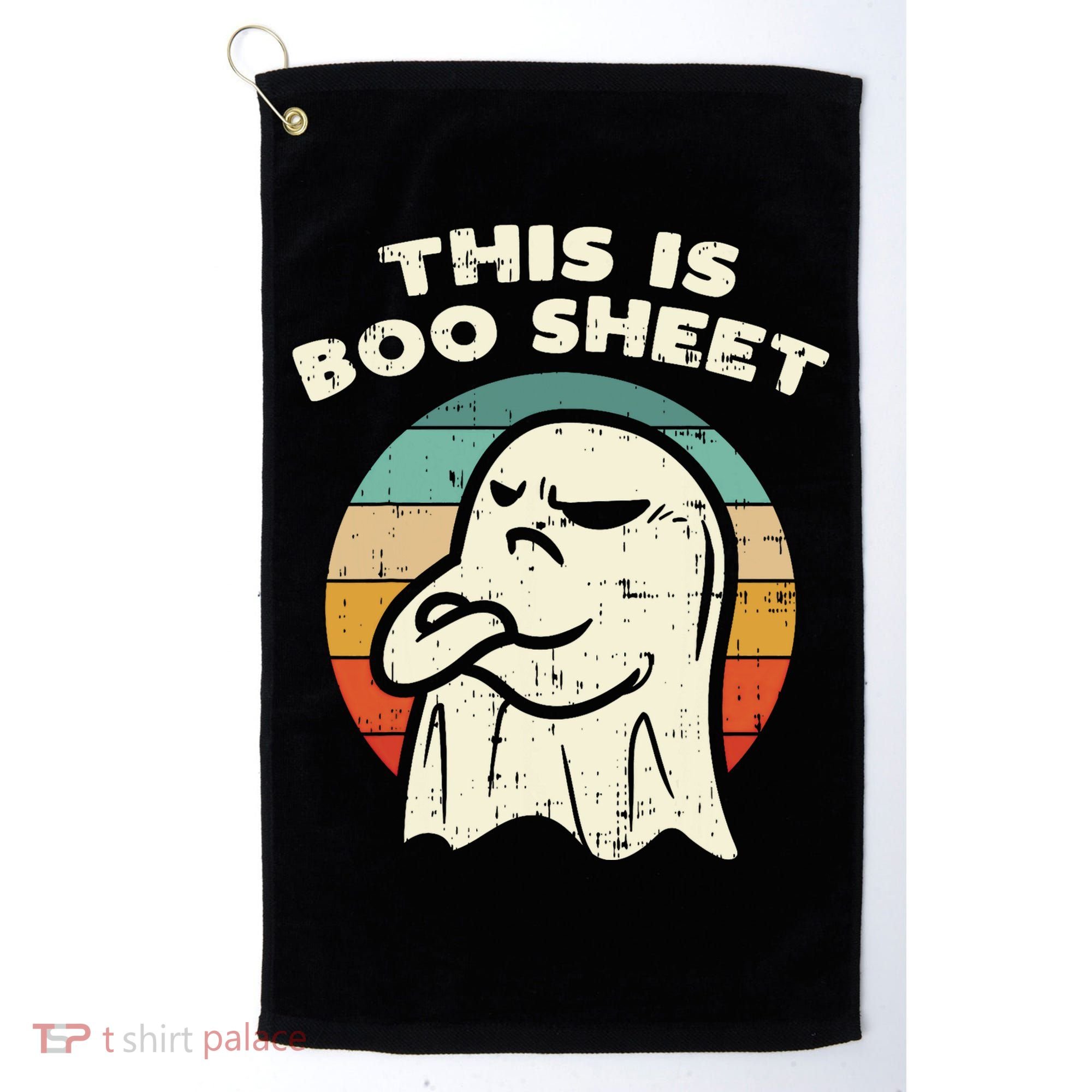 This Is Boo Sheet Ghost Retro Halloween Costume Golf Towel