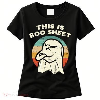 This Is Boo Sheet Ghost Retro Halloween Costume Women's T-Shirt