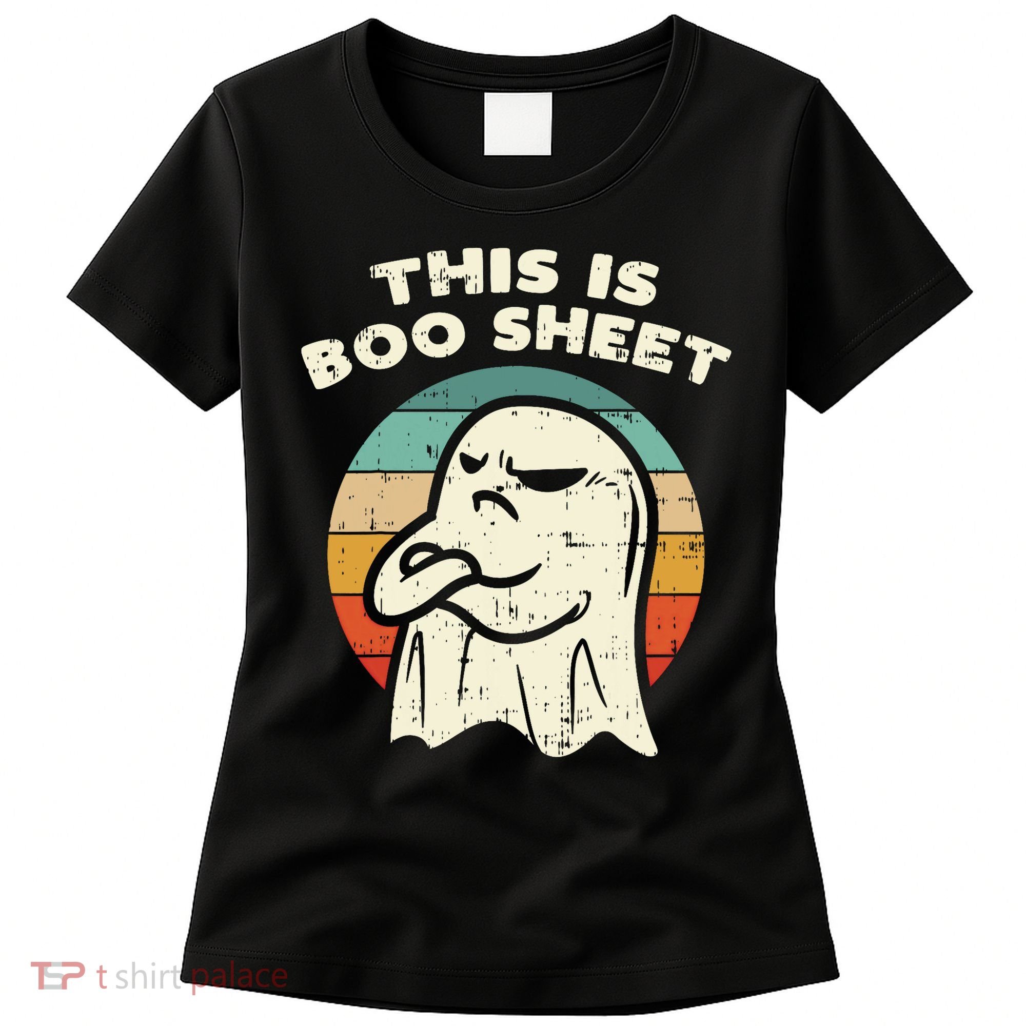 This Is Boo Sheet Ghost Retro Halloween Costume Women's T-Shirt